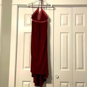 EXPRESS Maroon Halter Maxi Dress. Size S